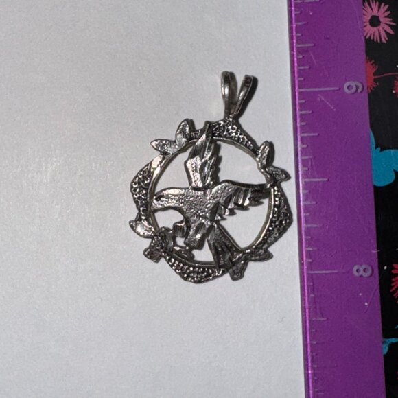 Sterling Silver Eagle Pendant, encircled - Picture 11 of 16